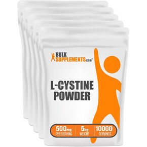 BulkSupplements.com L-Cystine Powder - L-Cystine 500mg, L-Cystine Supplement, Amino Acid Supplement - for Immune Support, Gluten Free, 500mg per Serving, 100g (3.5 oz) (Pack of 1)