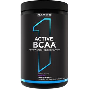 Rule 1 Active BCAA - Performance, Hydration, and Recovery Support with 5g BCAAs + Electrolytes, L-Glutamine, and Citrulline (30 Servings, Blue Raspberry)