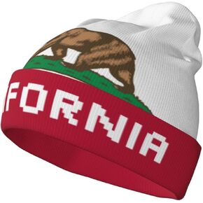USA Flag Beanie Hat for Men and Women - Soft and Warm Knit Hat Unisex Winter Fall Hat Cuffed Knitted Skull Cap