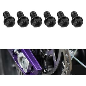 Black 6pcs Rear Brake Disc Pad Screws M6X13 Compatible with Surron Light bee X Surron Light bee S Surron Light bee L1E Segway X160 Segway X260