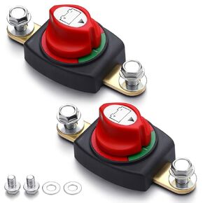 3 Pcs Battery Disconnect Switch Top Post On/Off 12-48v Battery Cut Off Switch Master Heavy-Duty for RV Car Boat (On-off-275a-top Post)