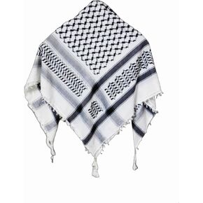 فلسطين Keffiyeh Shemagh للجنسين Scarf 48x48 Cotton Arafat Hatta Ad Appary وشاح مع شرابة طويلة