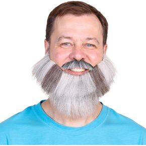 Honcloud Men's Mustache and Beard for Assume and Halloween Party