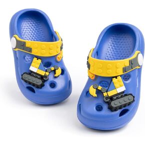 Casazoe Toddler Kids Boys Girls Eva Garden Clogs Summer Outdoor Slip on Water Sandals الأطفال خفيفة الوزن كرتونية غير قابلة للانزلاق مقعدين على Slides House Slipper Beach Pool Shoes (طفل صغير/طفل صغير)