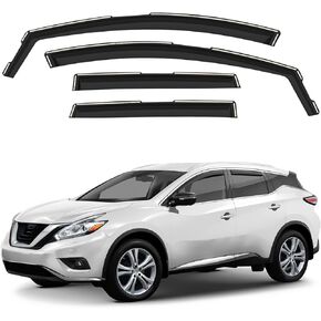 Window Deflectors Smoke Tinted In-Channel Side Window Vent Visor Deflectors Rain Guards Compatible with Toyota Tundra 2022-2025 CrewMax - 4pcs. GW0732
