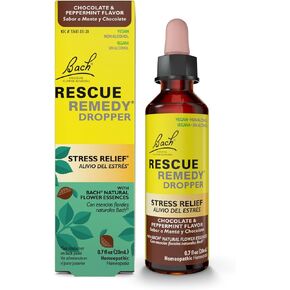 Bach RESCUE Remedy, Orange Mango Flavor, Stress Relief, Homeopathic, Flower Essences, 20mL