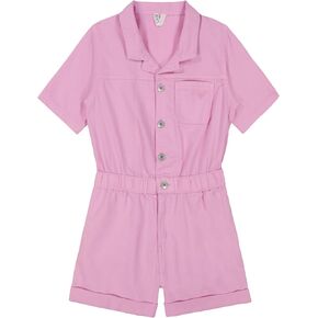 Roxy Girls Oceanview Jumpsuit, Casual Fit, Short Sleeves & Elastic Waistband