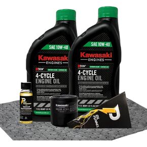 10W-40 Oil Change Kit for Kawasaki 49065-0724 and Fuel Treatment