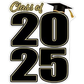 Best Die Cut Congratulations Class of 2025 Graduation Auto Decal Bumper Sticker Vinyl Decal for Car Truck Van RV SUV Window Laptop
