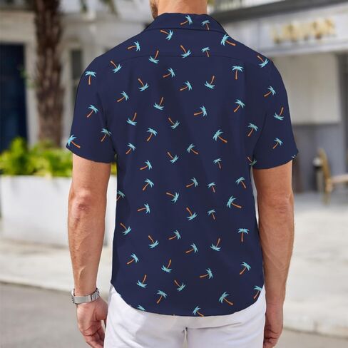 Men's Hawaiian Shirts 3D Graphic Button Down Short Sleeve Tropical Holiday Beach Aloha Shirt in Saudi Arabia
