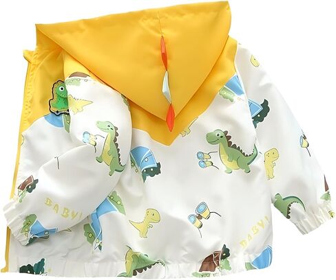 Vinmin Toddler Hooded Jacket Dinosaur Cartoon Zip Coat Little Girls Boys Jacke Thin Cute for Spring Autumn in Saudi Arabia