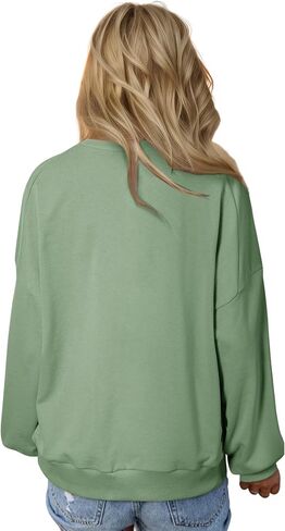 SELINK Girls Long Sleeve Tops Peace Sign Shirts Floral Peace Symbol Crewneck Tunic Shirt Casual Pullover Top in Saudi Arabia