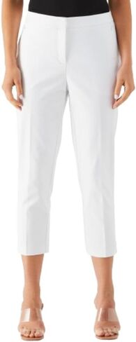 Rafaella Women's 24 "Satin Twill Capri مع الحلقات ، النسيج الممتد ، حزام مرن ، سراويل ملعقة in Kuwait