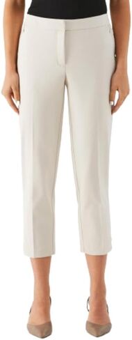 Rafaella Women's 24 "Satin Twill Capri مع الحلقات ، النسيج الممتد ، حزام مرن ، سراويل ملعقة in Kuwait