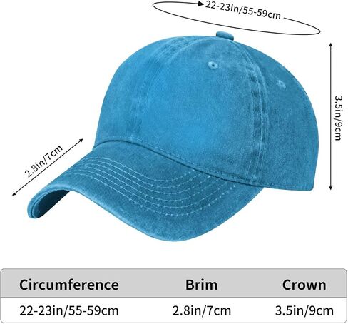 Customize Washed Baseball Cap Custom Caps with Adjustable Size for Sports and Outdoor/Indoor Activities All Seasons in Kuwait