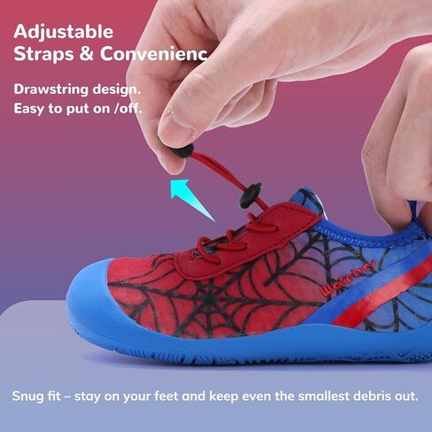 Watelves Wide Toddler Water Shoes Kids Barefoot Athletic Sneakers Girls Boys Quick Dry Aqua Socks for Beach Hiking Swim Kayak Sport Assories ، Tamping Essentials in Kuwait