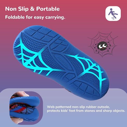 Watelves Wide Toddler Water Shoes Kids Barefoot Athletic Sneakers Girls Boys Quick Dry Aqua Socks for Beach Hiking Swim Kayak Sport Assories ، Tamping Essentials in Kuwait