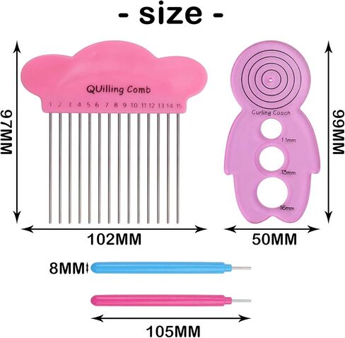 1 Set of Paper Quilling Template Board Quilling Mould with 2pcs Quilling Slotted Tools and 40pcs Pearl Head Pins for DIY Paper Craft in Saudi Arabia