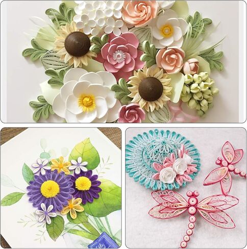 مجموعة من 1 مجموعة من قوالب ورق اللف مع قطعتين من أدوات اللف المشقوقة و40 قطعة من دبابيس الرأس اللؤلؤية للأعمال اليدوية الورقية in Kuwait