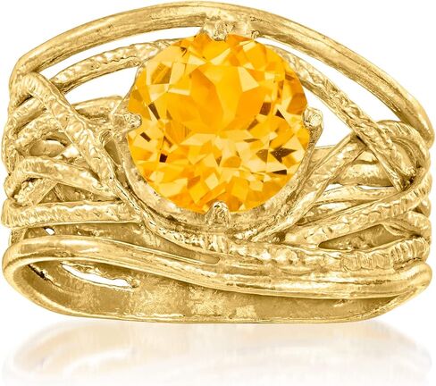 Ross-Simons Gemstone Textured Openwork Ring in 18kt Gold Over Sterling in Saudi Arabia