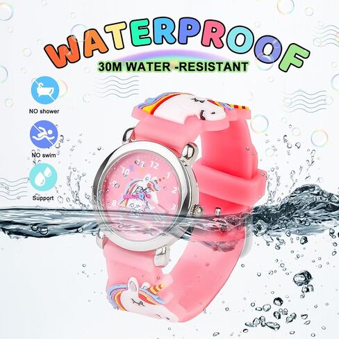 Girls Watches,Unicorn Analog Watch Waterproof Toddler Baby Watch,Gifts for Kids Age Over 3 Year Old Children,Girls Birthday Christmas Gifts in Saudi Arabia