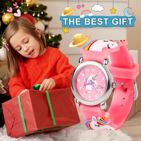 Girls Watches,Unicorn Analog Watch Waterproof Toddler Baby Watch,Gifts for Kids Age Over 3 Year Old Children,Girls Birthday Christmas Gifts in Saudi Arabia