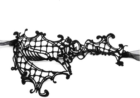 Leprato Masquerade Mask for Women Black Venetian Mask for Halloween Mardi Gras Prom Ball Party Costume Mask in Saudi Arabia