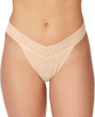 hanky panky - Dreamease Original Rise Thongs for Women | Lacy Lingerie, Eco Friendly Cotton Panties | One Size 4-14 | 3 Pack in Kuwait