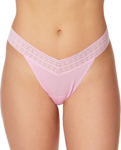 hanky panky - Dreamease Original Rise Thongs for Women | Lacy Lingerie, Eco Friendly Cotton Panties | One Size 4-14 | 3 Pack in Kuwait