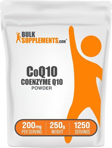BulkSupplements.com Coenzyme Q10 Powder - Coenzyme Q10 200mg Supplement, Nutritional Supplement - Gluten Free, 200mg per Serving, 10g (0.35 oz) (Pack of 1) in Kuwait