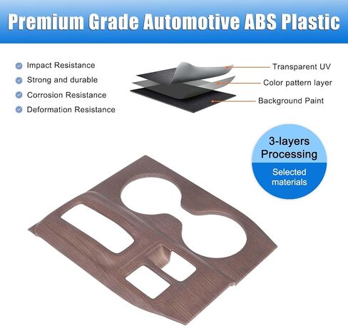 Gear Shift Panel Cover Trim for Honda Pilot 2023 2024 Accessories, ABS Automotive Center Consoles Cup Holder Panel Cover Anti-Scratch Protector, 1PCS (Carbon Fiber Pattern) in Saudi Arabia