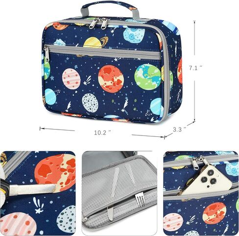 abshoo Kids Lunch Bag for Girls 4-6-8 Small Reusable Lunch Bag Insulated Meal Tote Kit for School Girl (Butterfly) in Kuwait