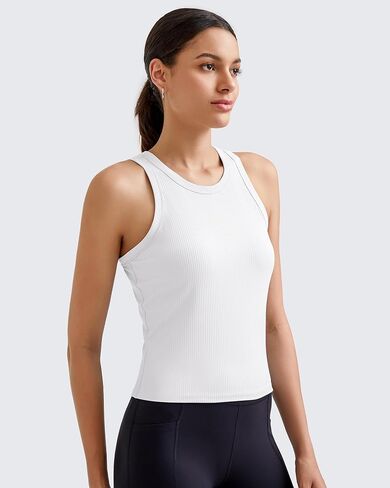 G4Free Workout Tank Tops for Women Slim Fitted Racerback Ribbed Athletic Gym Yoga Tanks Summer Casual in Saudi Arabia