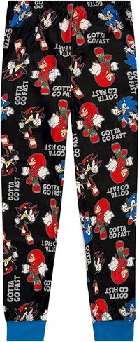 Sonic The Hedgehog Boys Pajama Set - 2 Piece Sleepwear with Fleece Long Sleeve Top & Pants - Kids Pajamas - Official Product in Saudi Arabia
