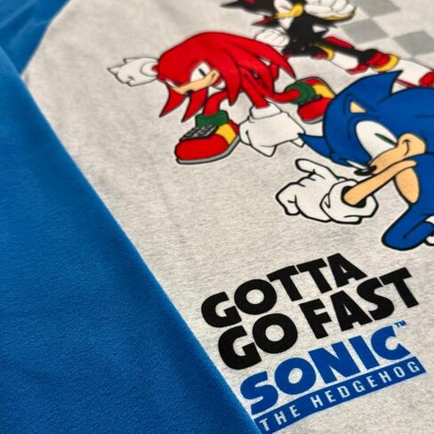 Sonic The Hedgehog Boys Pajama Set - 2 Piece Sleepwear with Fleece Long Sleeve Top & Pants - Kids Pajamas - Official Product in Saudi Arabia