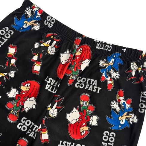 Sonic The Hedgehog Boys Pajama Set - 2 Piece Sleepwear with Fleece Long Sleeve Top & Pants - Kids Pajamas - Official Product in Saudi Arabia