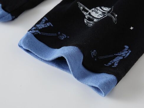 Dolphin & Fish Boys Summer Pajamas 4pieces تعيين الأولاد القصيرة الأكمام اللطيفة المطبوعة أطفال الأطفال ملابس النوم. in Kuwait