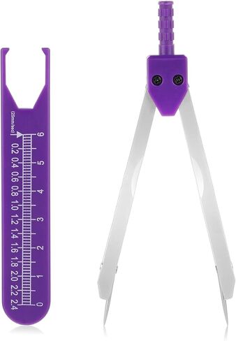 Electrocardiogram Caliper EKG ECG Calipers Measuring Tool with Ruler Electrocardiogram Drafting Divider for Doctors, Nurses, Medical Students (1 Pack, Blue) in Saudi Arabia