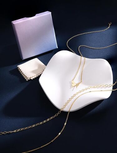 Besteel 3pcs قلادات الذهب ذات الطبقات الوعرة للنساء - paperclip pearl choker necklace stack مجموعة عصرية بسيطة سلسلة سلسلة مجوهرات غير مشوهة بالماء الهدايا in Saudi Arabia