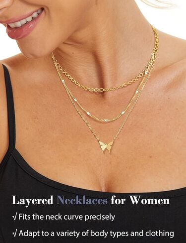 Besteel 3pcs قلادات الذهب ذات الطبقات الوعرة للنساء - paperclip pearl choker necklace stack مجموعة عصرية بسيطة سلسلة سلسلة مجوهرات غير مشوهة بالماء الهدايا in Saudi Arabia