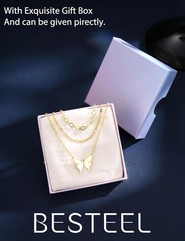 Besteel 3pcs قلادات الذهب ذات الطبقات الوعرة للنساء - paperclip pearl choker necklace stack مجموعة عصرية بسيطة سلسلة سلسلة مجوهرات غير مشوهة بالماء الهدايا in Saudi Arabia