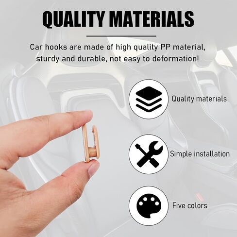 5 PCS Car Dashboard السنانير الصغيرة ، والسنانير اللاصقة للسيارة ABS متعددة الوظائف ، وحامل تخزين السيارات للمفتاح المعلق ، والقناع ، والسماعات ، وملحقات السيارات الداخلية الشاملة (أسود) in Kuwait