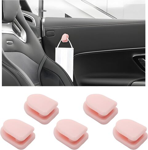 5 PCS Car Dashboard السنانير الصغيرة ، والسنانير اللاصقة للسيارة ABS متعددة الوظائف ، وحامل تخزين السيارات للمفتاح المعلق ، والقناع ، والسماعات ، وملحقات السيارات الداخلية الشاملة (أسود) in Kuwait