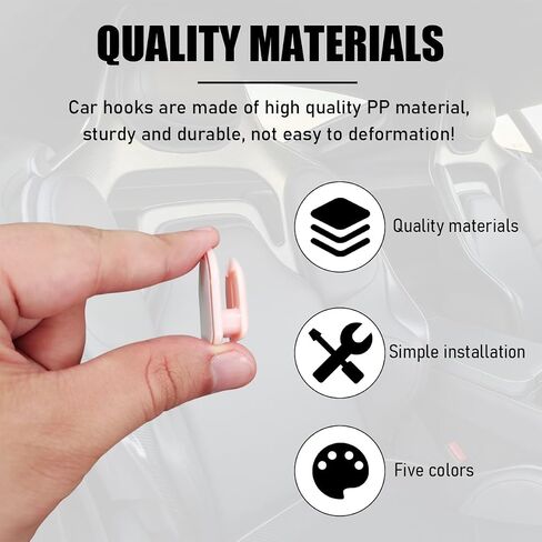 5 PCS Car Dashboard السنانير الصغيرة ، والسنانير اللاصقة للسيارة ABS متعددة الوظائف ، وحامل تخزين السيارات للمفتاح المعلق ، والقناع ، والسماعات ، وملحقات السيارات الداخلية الشاملة (أسود) in Kuwait