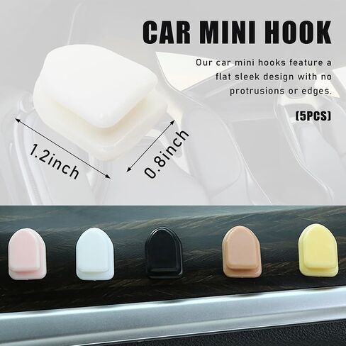 5 PCS Car Dashboard السنانير الصغيرة ، والسنانير اللاصقة للسيارة ABS متعددة الوظائف ، وحامل تخزين السيارات للمفتاح المعلق ، والقناع ، والسماعات ، وملحقات السيارات الداخلية الشاملة (أسود) in Kuwait
