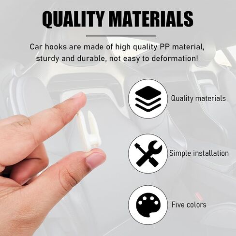 5 PCS Car Dashboard السنانير الصغيرة ، والسنانير اللاصقة للسيارة ABS متعددة الوظائف ، وحامل تخزين السيارات للمفتاح المعلق ، والقناع ، والسماعات ، وملحقات السيارات الداخلية الشاملة (أسود) in Kuwait