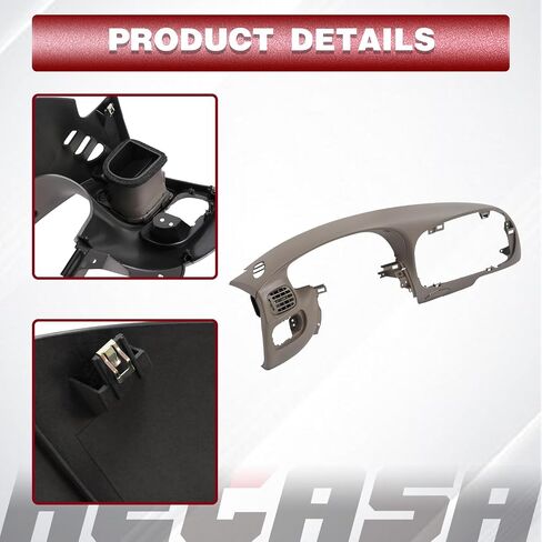 HECASA Dash Pad Bezel Compatible with 1997-2003 Ford F-150 Expedition ABS Plastic Brown Dash Trim Bezel Replacement in Kuwait