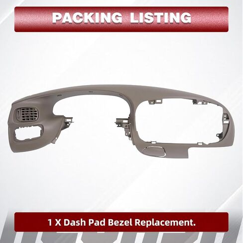 HECASA Dash Pad Bezel Compatible with 1997-2003 Ford F-150 Expedition ABS Plastic Brown Dash Trim Bezel Replacement in Kuwait