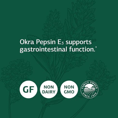 Standard Process Inc. Okra Pepsin E3 - Whole Food Digestive Health, Cholesterol, Bowel and Bowel Cleanse with Pepsin, Alfalfa, Spanish Moss, Buckwheat and Okra, Gluten Free - 90 Capsules in Saudi Arabia
