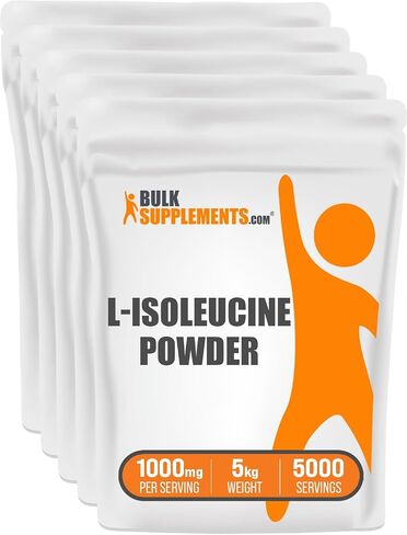Plksupplements.com L -Isoleucine Powder - ملحق الأحماض الأمينية ، ملحق BCAA - غير متسلل وخالي من الغلوتين ، 1G لكل وجبة ، 500 جرام (1.1 رطل) (حزمة 1) in Kuwait